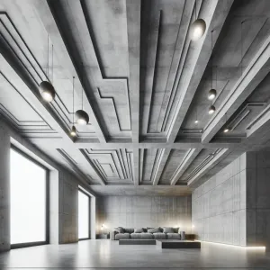 betonowy sufit jak wykończyć