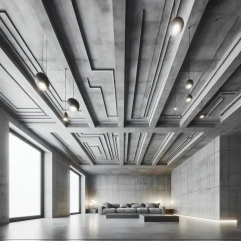 betonowy sufit jak wykończyć